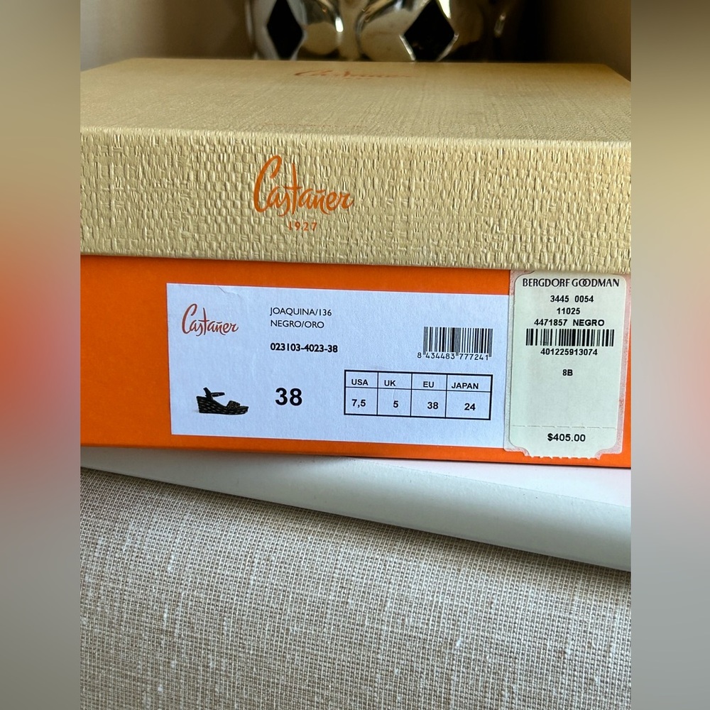 Brand New BEAUTIFUL Castaner sandals- runs small. This shoe is more like a 7-7.5